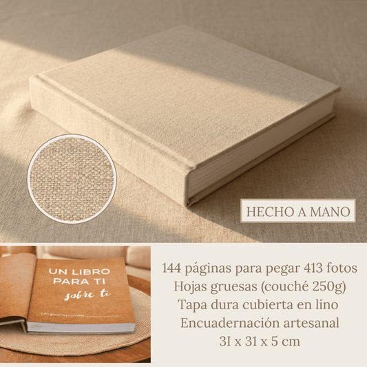 Álbum para bebé ARTESANAL - Su vida de 0 a 18 años + Empaque de REGALO