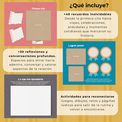 Álbum para parejas - "Nuestra historia"+ EMPAQUE DE REGALO