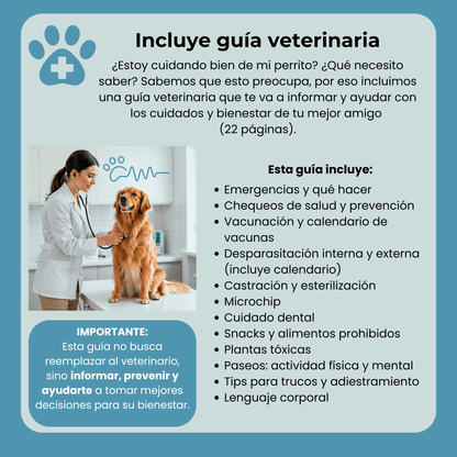 Álbum para perritos "4 patas, una gran historia" + Guía veterinaria + Empaque de REGALO