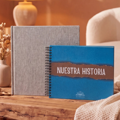 Pack 💖 La Historia que Estamos Construyendo 🐣: álbum de bebés artesanal 0-18 años + álbum para parejas "Nuestra historia"