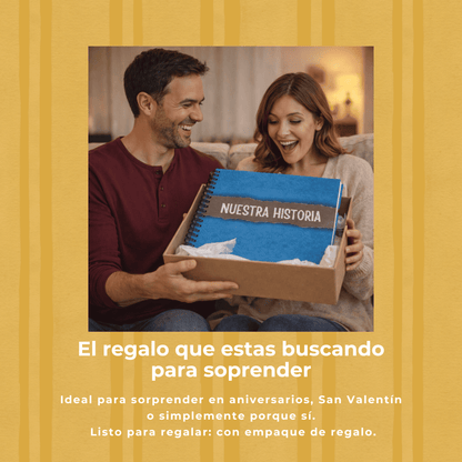 Álbum para parejas - "Nuestra historia"+ EMPAQUE DE REGALO