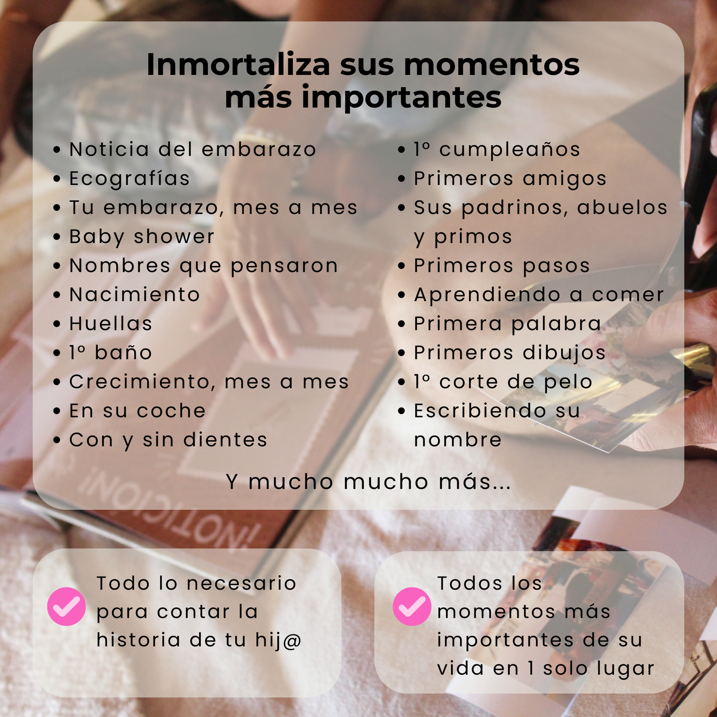 Álbum para bebé - "UN LIBRO PARA TI, SOBRE TI" - Su historia de 0 a 18 años