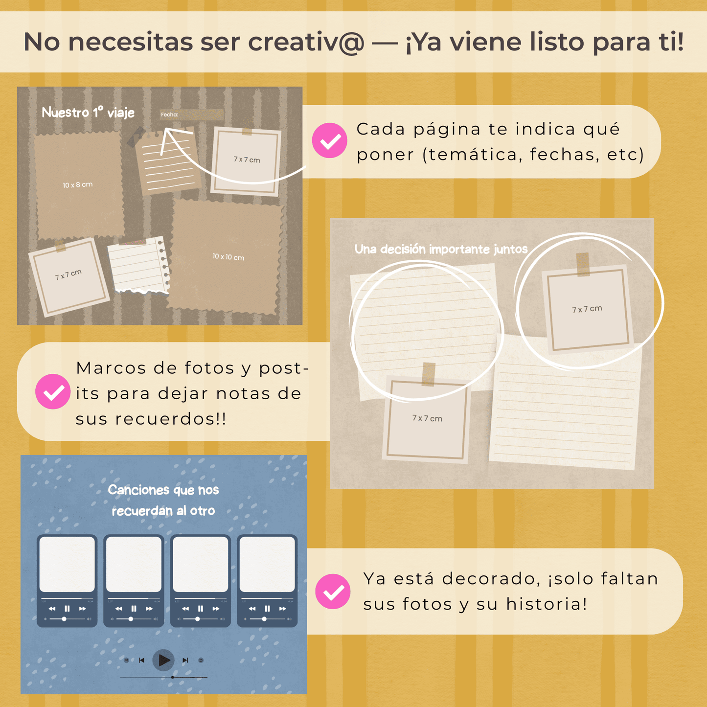 Álbum para parejas - "Nuestra historia"+ EMPAQUE DE REGALO