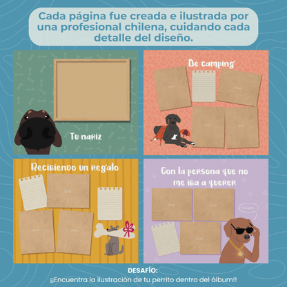 Álbum para perritos "4 patas, una gran historia" + Guía veterinaria + Empaque de REGALO